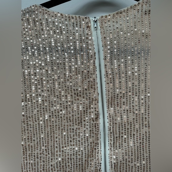 Nude Sequin Long Sleeve Top - Picture 4 of 5